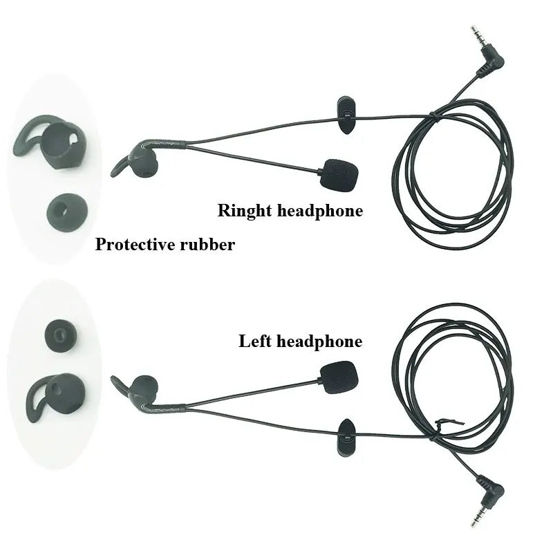 2pcs 3.5mm In-Ear Headsets for EJEAS FBIM V6 V6C V4 V4C Intercom