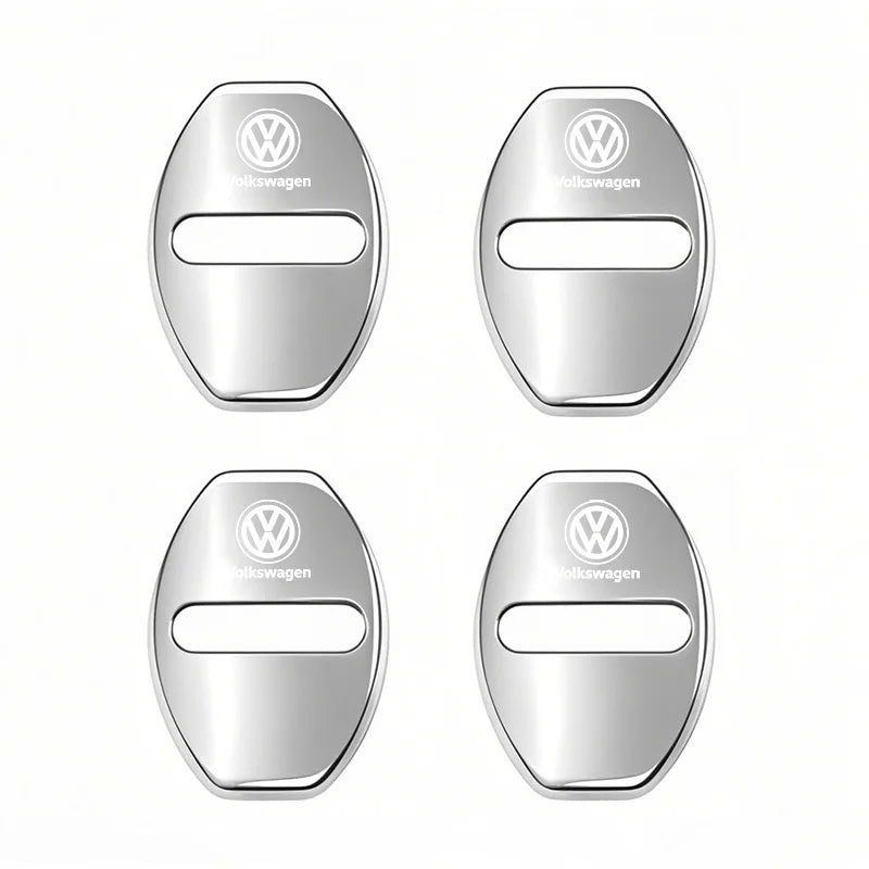 4Pcs Car Door Lock Cover Protective Buckle Sticker for VW Golf MK6