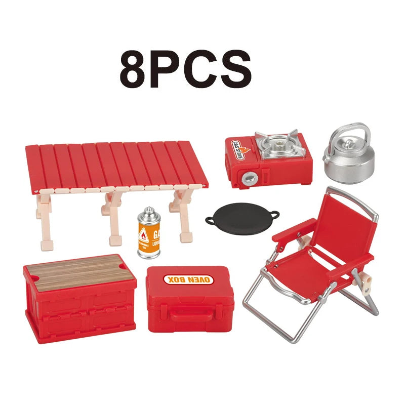 Miniature Camping Picnic Model Set Dollhouse Accessories DIY Craft