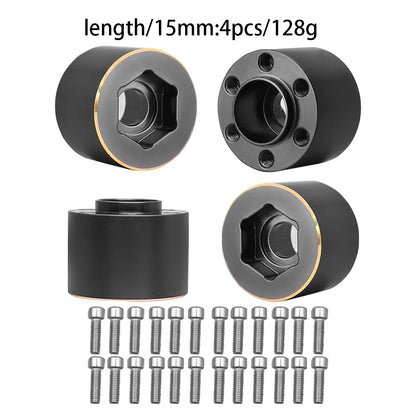 12mm Brass Wheel Weights | Hex Hub Adapter for 1/10 RC SCX10 TRX4 1.9" Rims