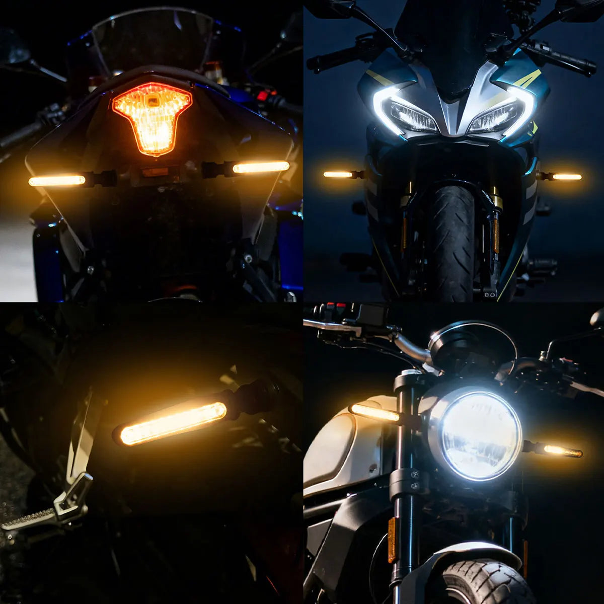 2Pcs/4Pcs Turn Signal Light Motorcycle LED Indicators Universal Amber Lamp