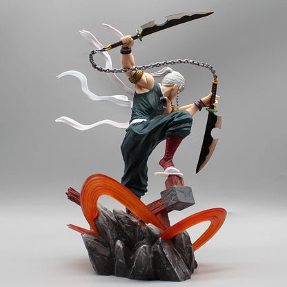 27cm Demon Slayer figures Uzui Tengen Figures 2 Heads Kimetsu No Yaiba Anime Figures Figurine Gk Pvc Statue Model Toys Gift-EXPROTAS
