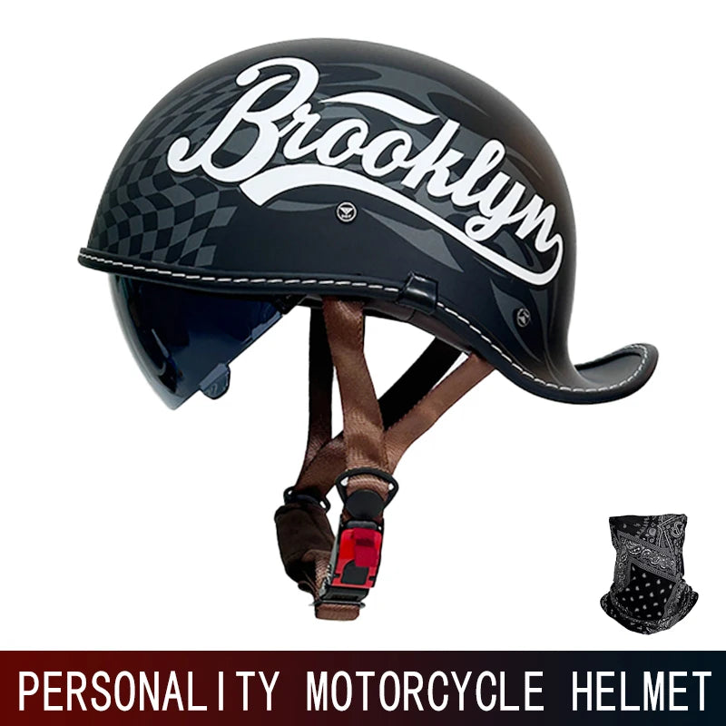 Retro Motorcycle Half Helmet Open Face Four Season Unisex Riding Helmet - EXPROTAS
