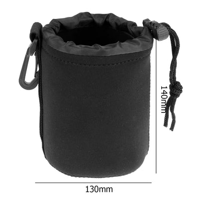 Camera Lens Pouch Bag Neoprene Waterproof Soft Case For Canon Sony DSLR Lenses