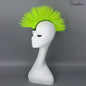Helmet Mohawk Hair Patches Skinhead Adhesive Wig for Motorcycle Costume