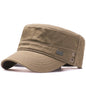 Baseball Cap Men Flat Cotton Sun Hat Casual Peaked Outdoor Brim