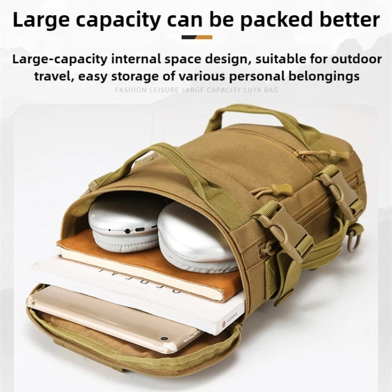 Tactical Chest Bag Outdoor Camping Hiking Sling Backpack Molle Pack