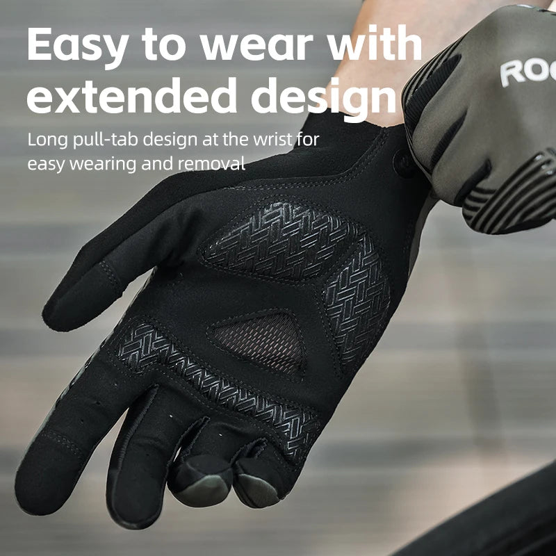 ROCKBROS Cycling Gloves Touch Screen Anti-Slip Breathable MTB Road Running Fitness