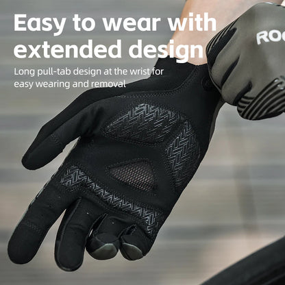 ROCKBROS Cycling Gloves Touch Screen Anti-Slip Breathable MTB Road Running Fitness