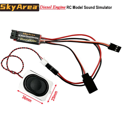 RC Diesel Engine Sound Module 2W Speaker for Trucks Cars Excavators