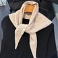 Korean Triangle Scarf Women Wool Knitted Triangular Headscarf Warm Shawl