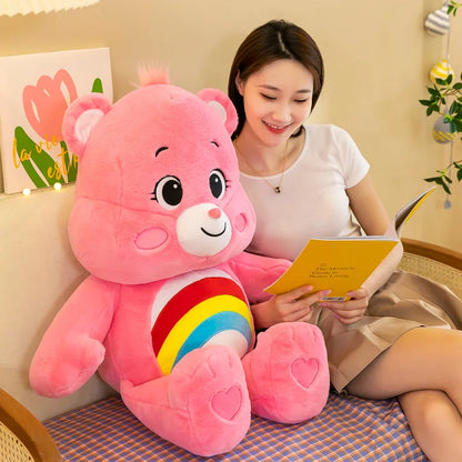 30CM Kawaii Bear Plush Toy Rainbow Soft Stuffed Doll Carebears Anime