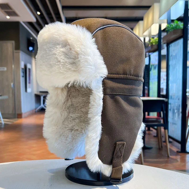 Pullover Cold Protection Ushanka Hat Winter Men Fur Ear Flap Cap