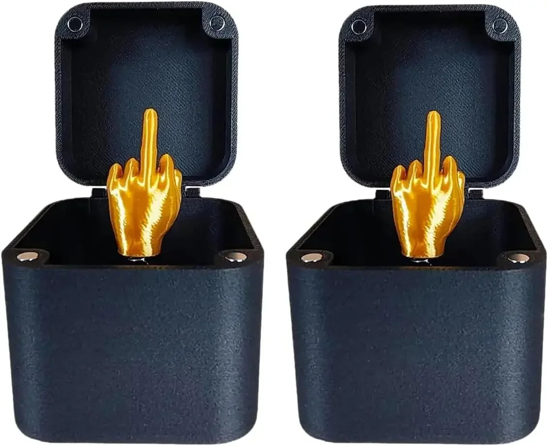 Middle Finger Box Funny Desk Decor Prank for Halloween & Christmas