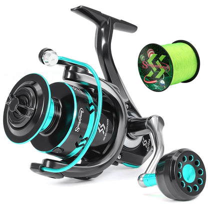 Spinning Fishing Reel Sougayilang 2000-7000 12+1BB 16kg Drag with Line