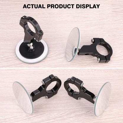 Universal Convex Rearview Mirror Rimless 360° Wide Vision Handlebar Mount