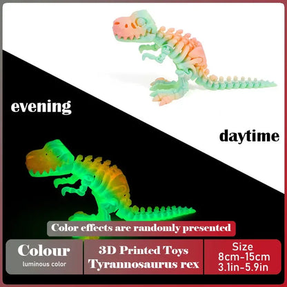3D Printed Tyrannosaurus Rex Dinosaur Model Jointed Movable Realistic Decor