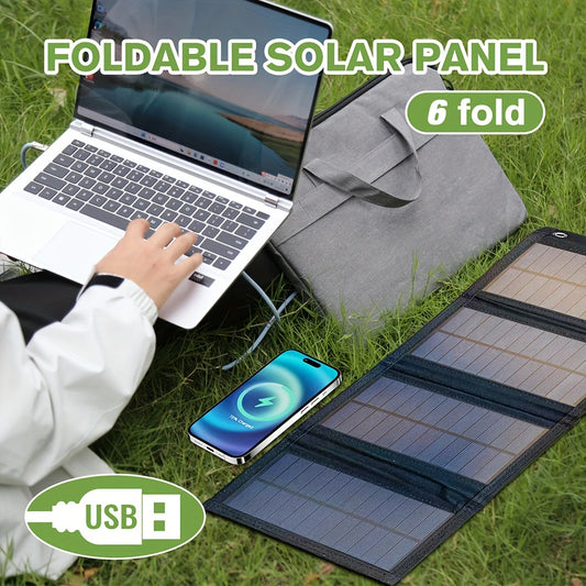 12V Phone USB Charger Solar Panel Portable Outdoor Camping Power Bank