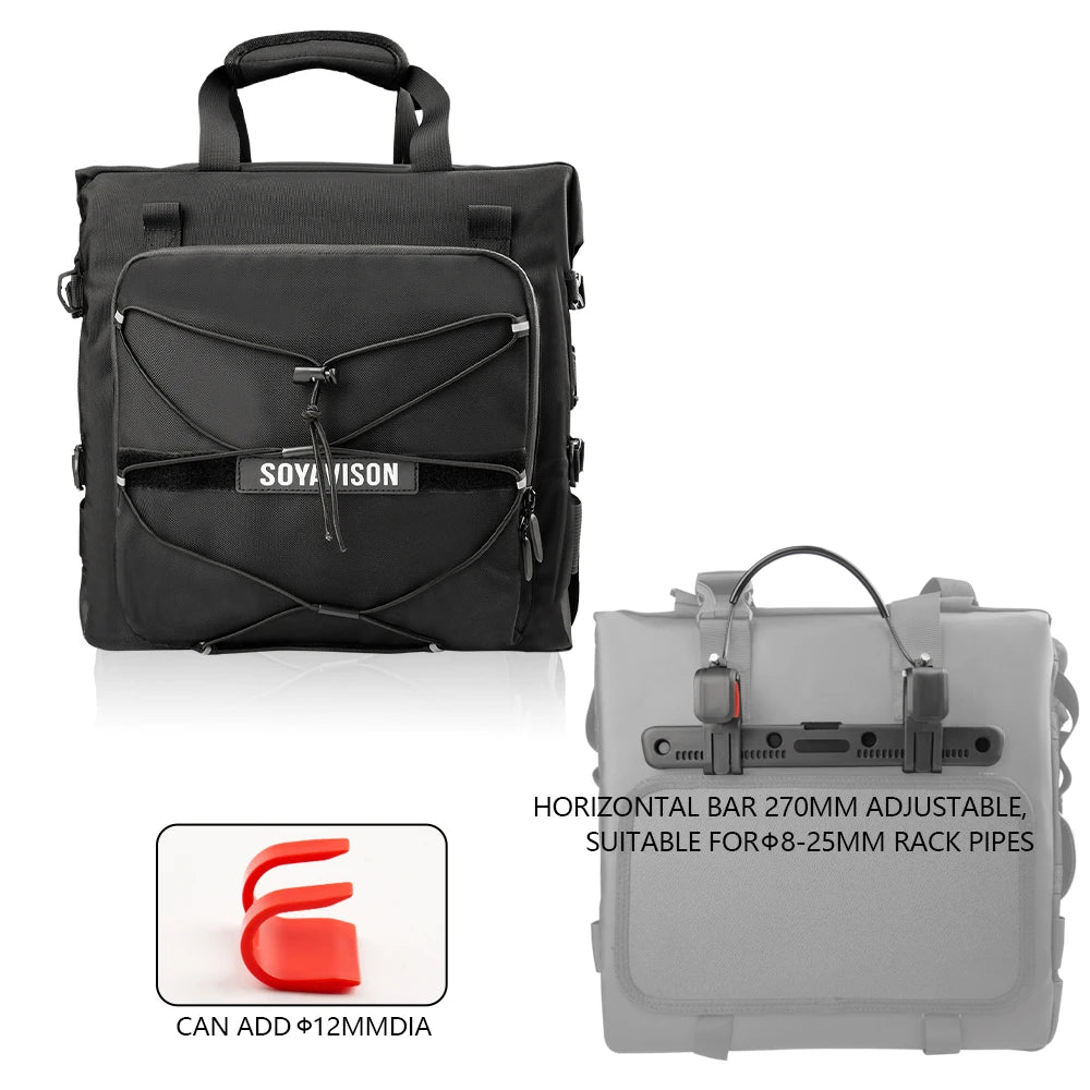 Waterproof Motorcycle Saddlebag Side Bag Travel Luggage