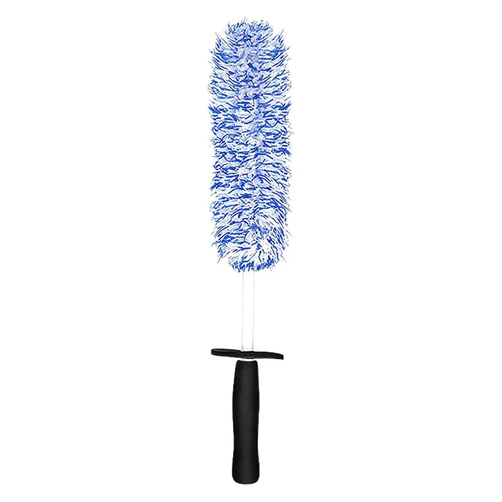 Car Wash Brush Long Handle Plush Cleaning Tool for Rims Spokes Barrel