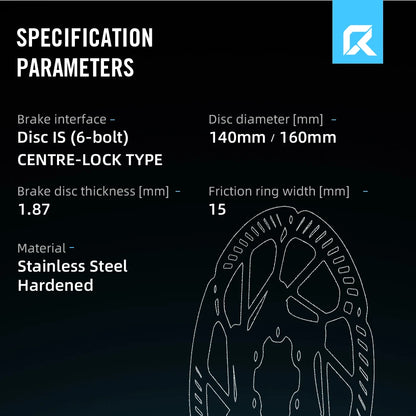 RYET Ultralight Floating Disc Rotor 140/160mm 6-Bolt Center Lock for MTB Road Bike