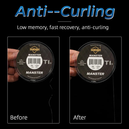 SeaKnight Manster T1 II Fluorocarbon Coated Fishing Line 50M/100M Fast Sinking 3–100lb