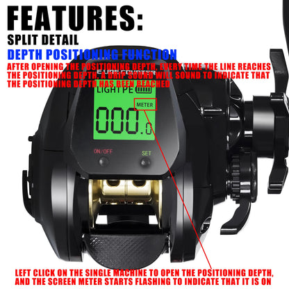 SAMOLLA Baitcasting Fishing Reel Electronic Big Led Screen High Speed 7.2:1 10kg Saltwater Waterproof Cast Drum Wheel Casting-EXPROTAS
