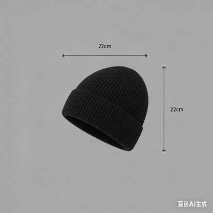 Winter Wool Knitted Beanie Hat Men Women Warm Cap Unisex Skull Cap