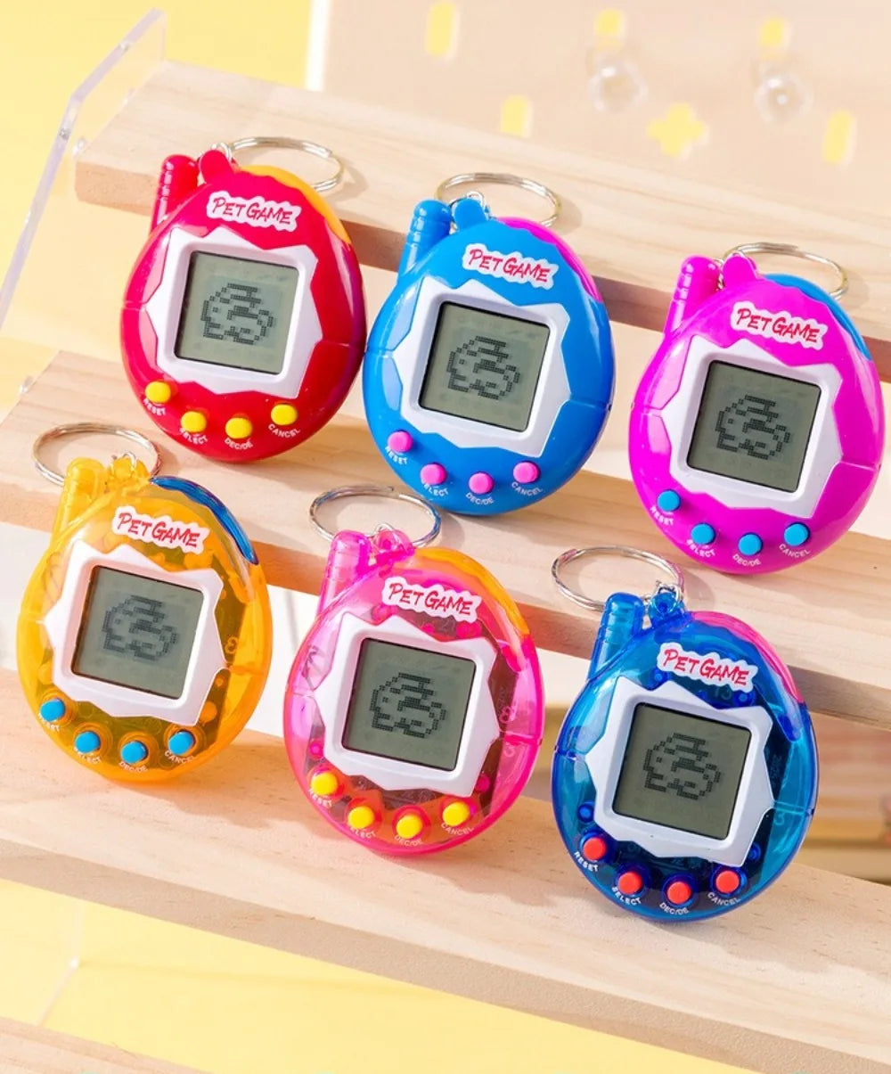 Tamagotchi Electronic Pet Keychain Game Console for Kids - Purple Version