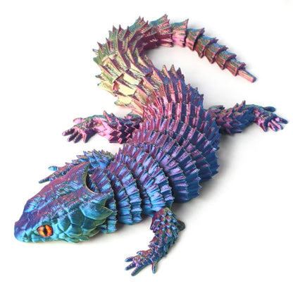 Creative Desk Plants 3D Printed Lizard Statue Ornament for Rockery Fish Tank