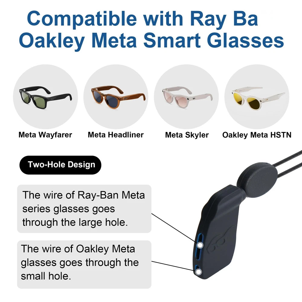 Adjustable Multiple Scene Straps for Ray-Ban Smart Glasses Lanyard