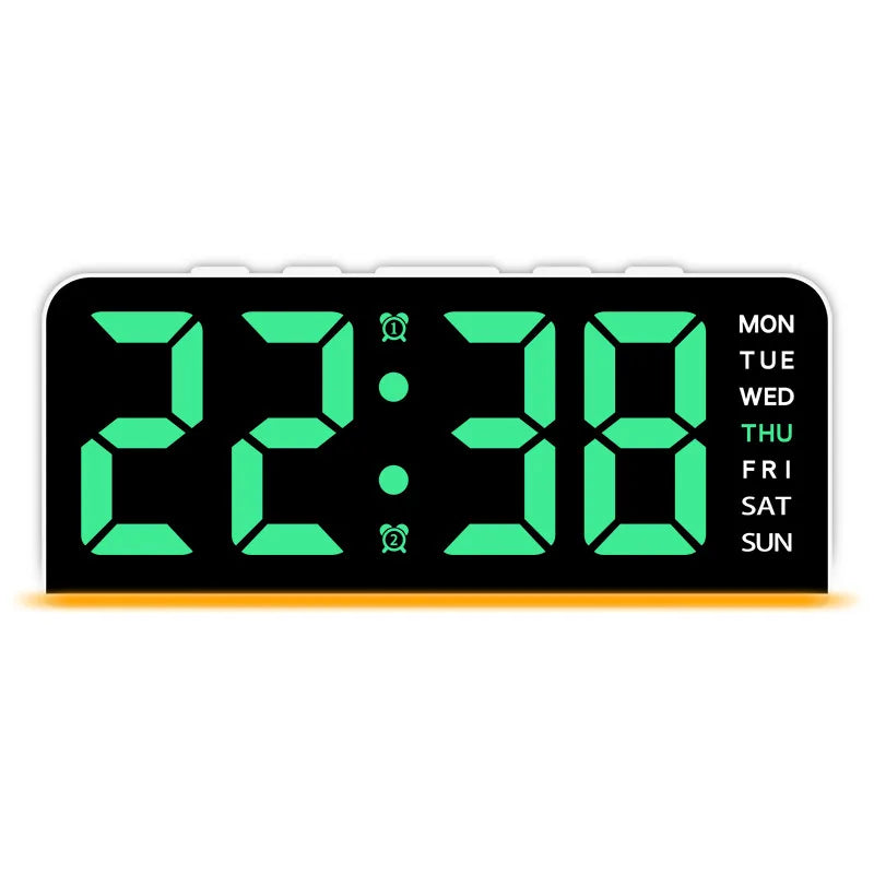 Mood Light Digital Alarm Clock USB LED Snooze Temperature Display 12/24H