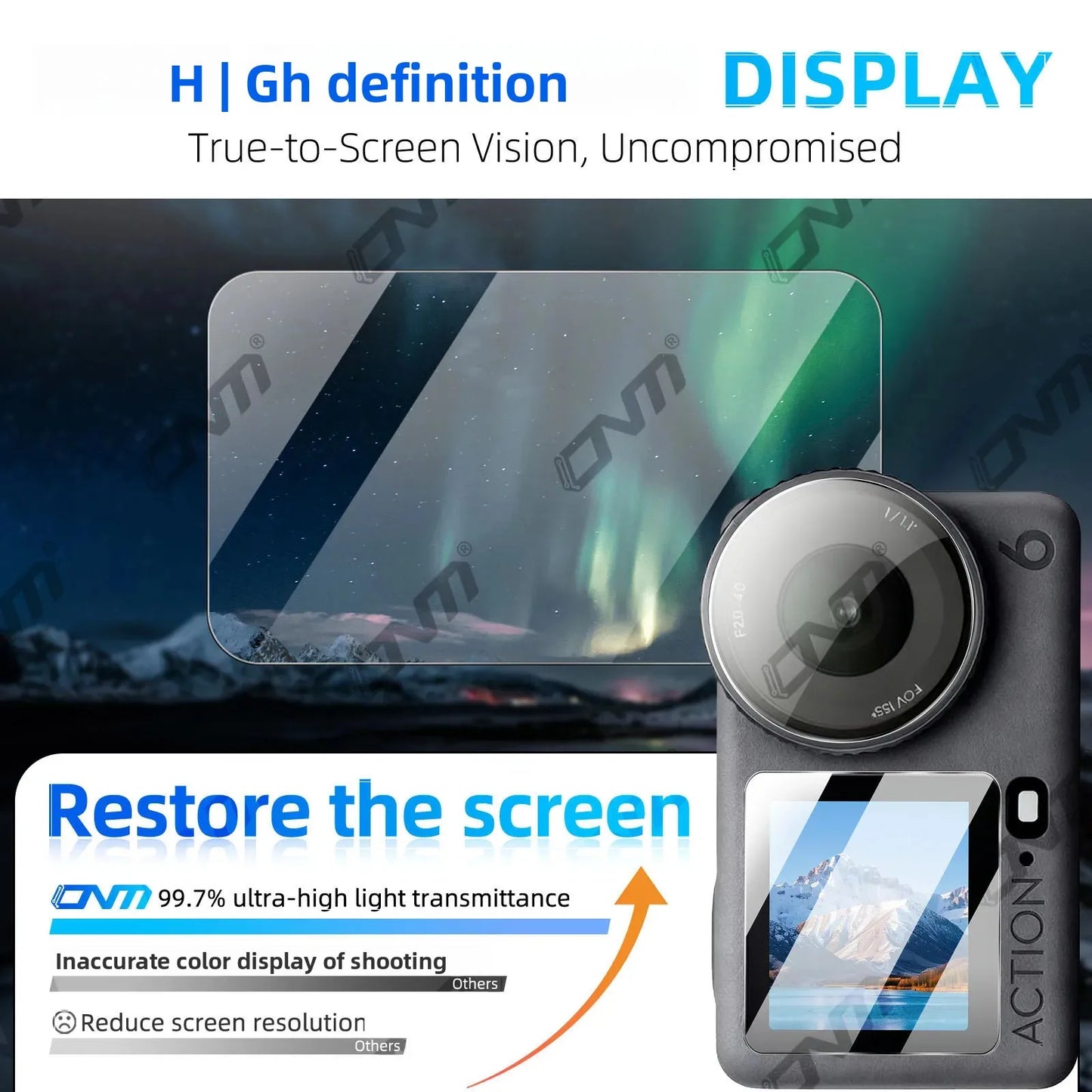 Screen Protector for DJI Osmo Action 6 Tempered Glass Lens Accessories