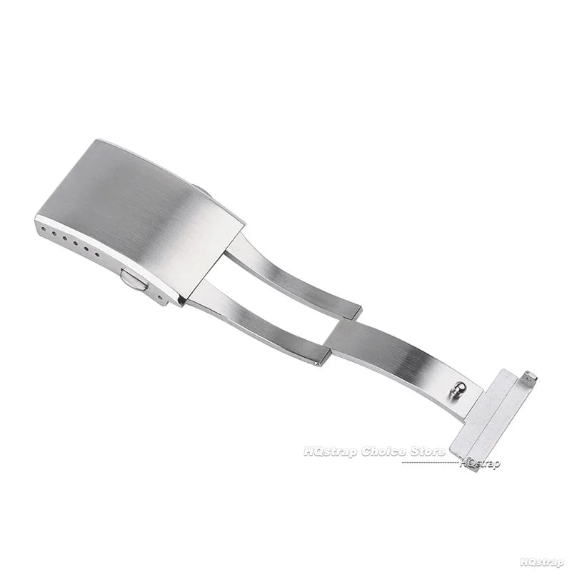 Stainless Steel Deployment Clasp for Seiko Watch Band 18mm 20mm 22mm Silver