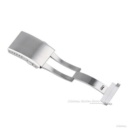 Stainless Steel Deployment Clasp for Seiko Watch Band 18mm 20mm 22mm Silver