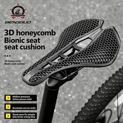 Bike Saddle Ultralight Carbon 3D Printed Cushion for MTB Road Bicycle Seat
