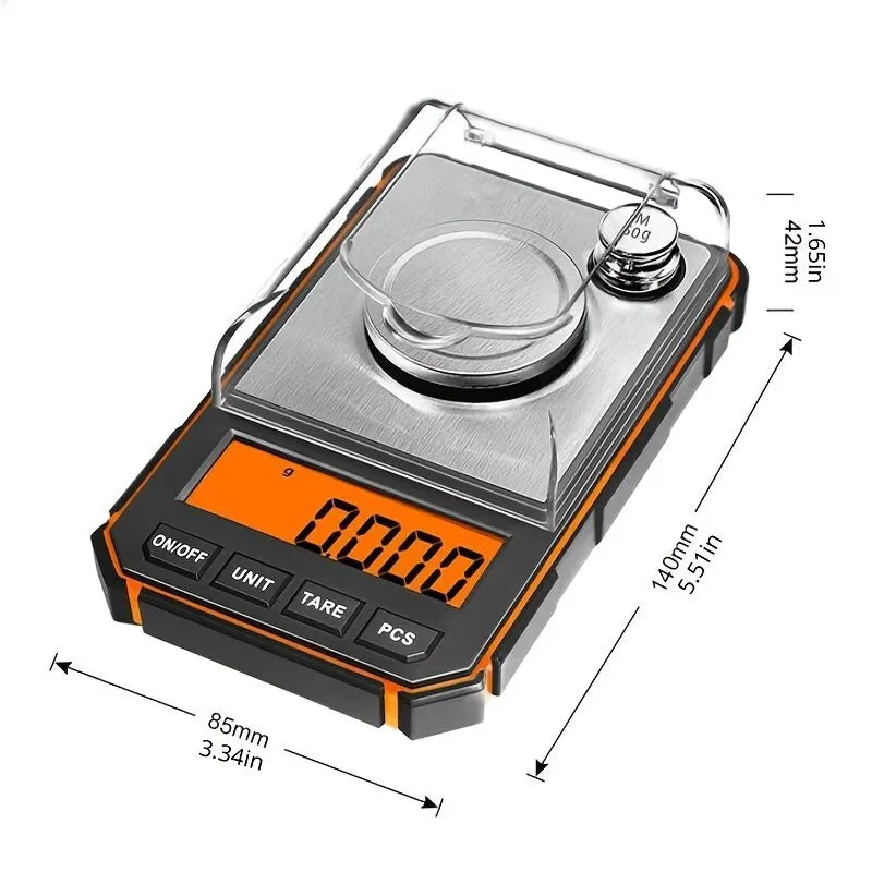 0.001g Precision Digital Jewelry Scale 50g Mini Pocket Milligram Scale