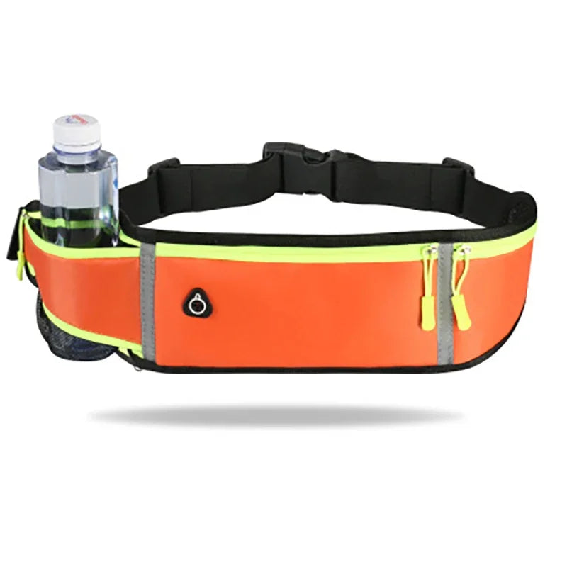 Running Bag Nylon Waist Phone Bag Men Women Waterproof Gym Fitness Bag Hold Water Cycling Phone Case Outdoor Sport Belt Portable
