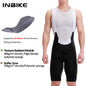 High Waist Cycling Bib Shorts INBIKE Mens Breathable MTB Road Bike Pockets