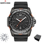 North Edge Solar Powered Sport Silicone Strap Watch 50M Waterproof Men