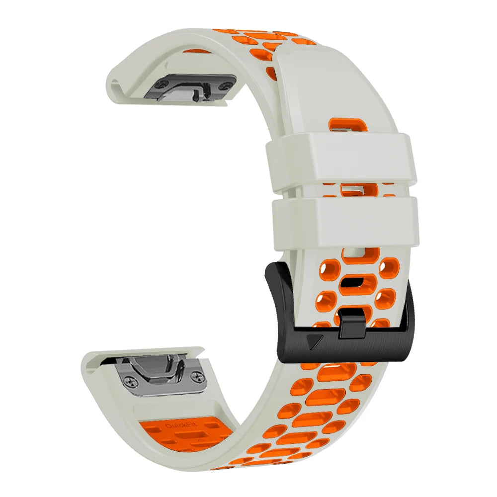 22/26mm Fit Silicone Strap for Garmin Fenix 8 7 6 5 Pro Watch Band