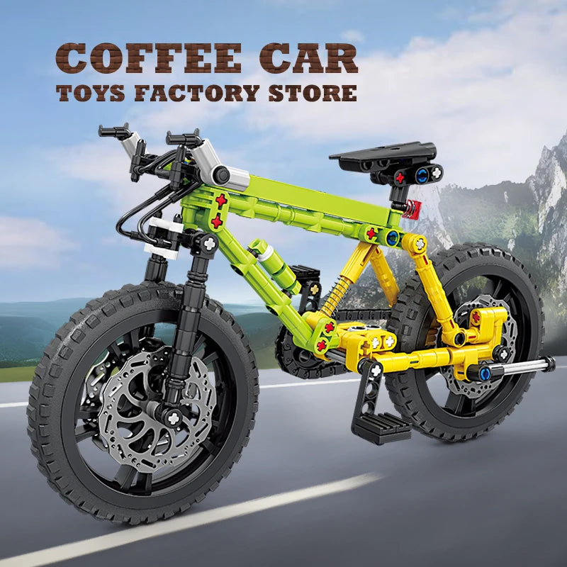 Technology Mountain Bike MOC Building Blocks Off-Road Bicycle 3D Model Toy Gift