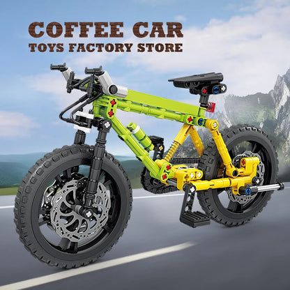 Technology Mountain Bike MOC Building Blocks Off-Road Bicycle 3D Model Toy Gift