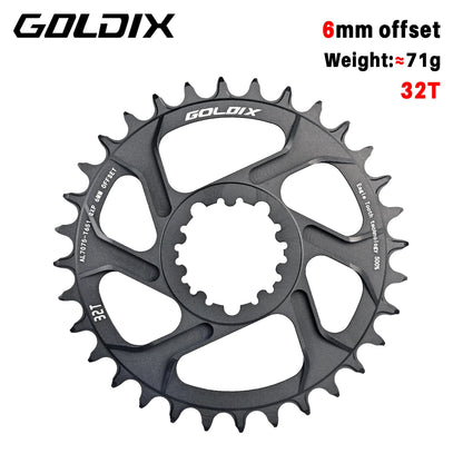 0/3/6mm Offset Goldix Chainring Narrow Wide Direct Mount for SRAM MTB