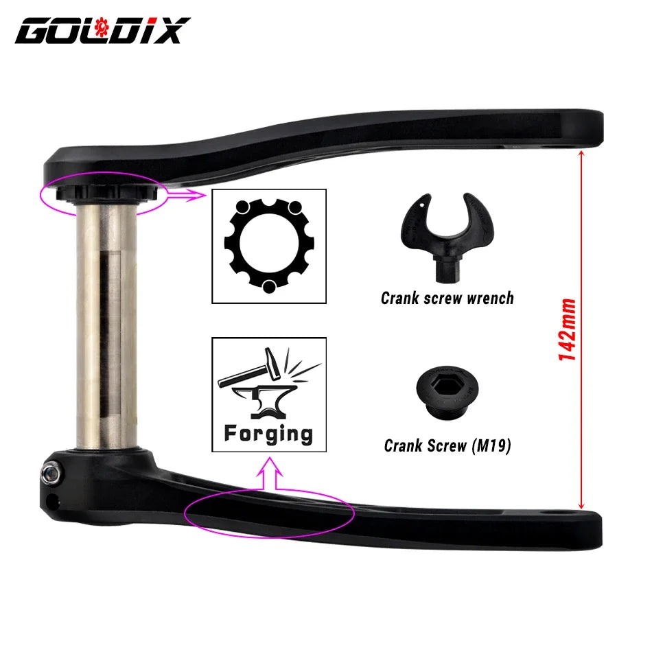 GOLDIX Crankset 170/175mm Direct Mount Narrow Wide Chainring 30T-38T Alloy