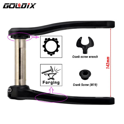 GOLDIX Crankset 170/175mm Direct Mount Narrow Wide Chainring 30T-38T Alloy