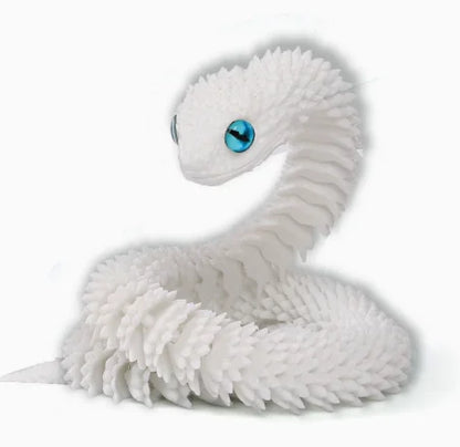 Flexible 3D Printed Snake Toy 60cm Multicolor PLA Fun