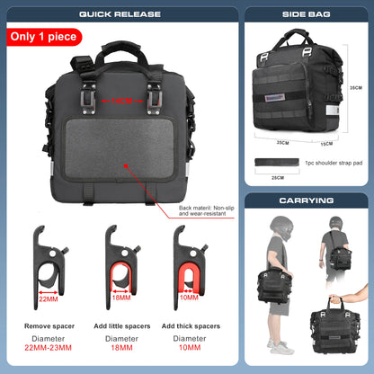 Rhinowalk Motorcycle Saddlebag 20-30L Universal Side Bag Waterproof Inner Bag