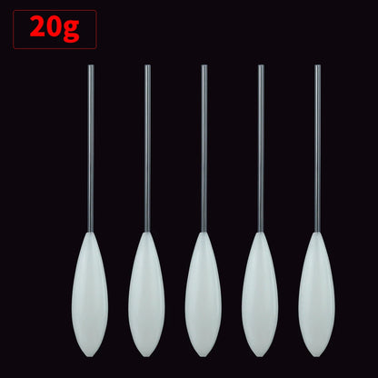 Hirisi 5PCS Fishing Float Set 20g/30g/40g Slow Sinking Bobber Tackle