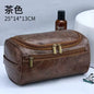 Leather Toiletry Bag Men Women Dopp Travel Hanging Large Cosmetic Wash Bags